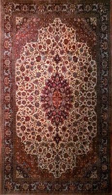 Important Tapis Ghoum En Soie,Signé Ahmadi,Iran, Atelier Impérial