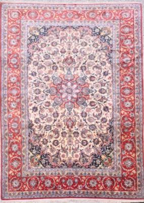 Tapis Ispahan En Laine Signé Serafian, Vers 1975